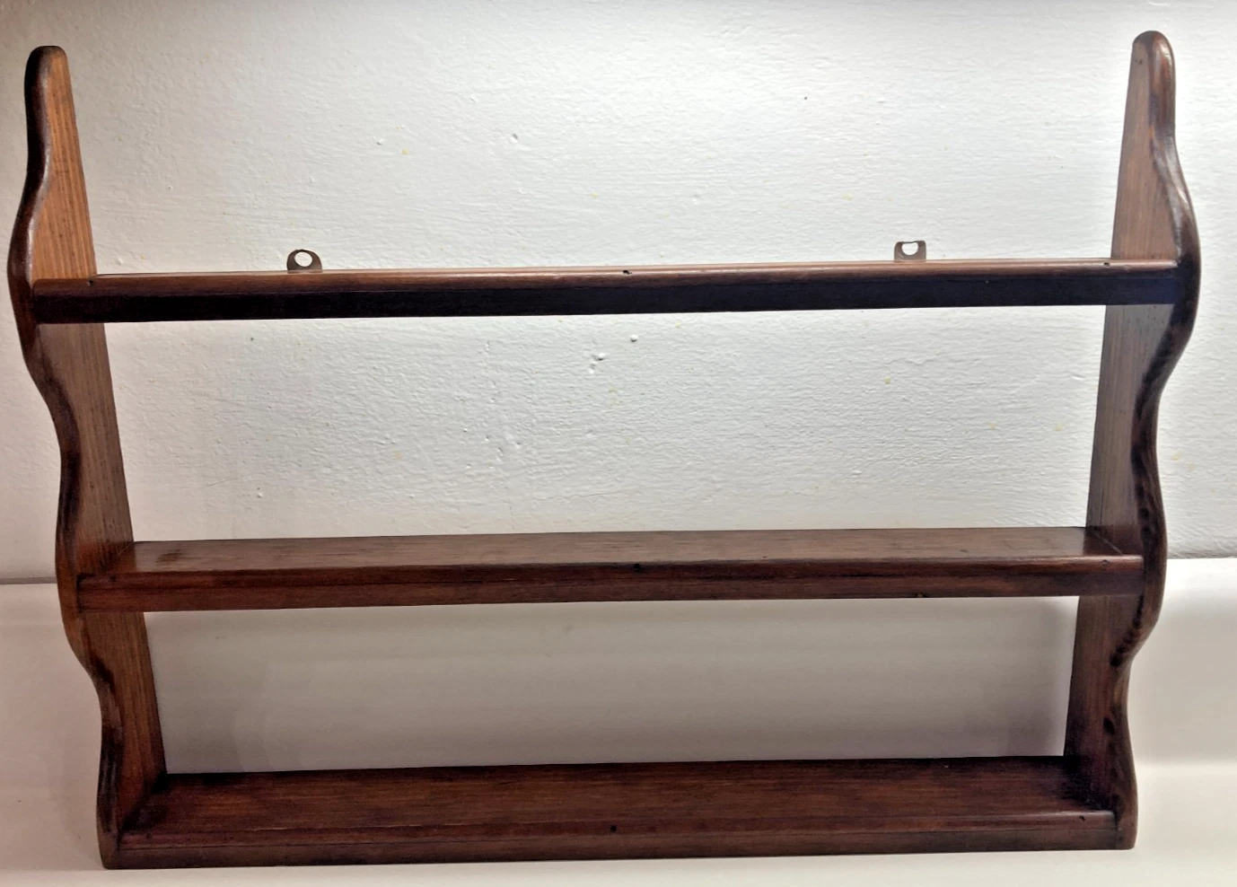 Spice Rack 3 Shelf wooden wood knick knack Vintage 14 x 18.75 x 2.25 inch