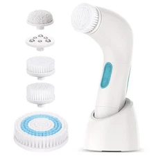 5 in 1 Electric Face Skin Cleaning Exfoliation Waterproof Brush Scrubber Machine