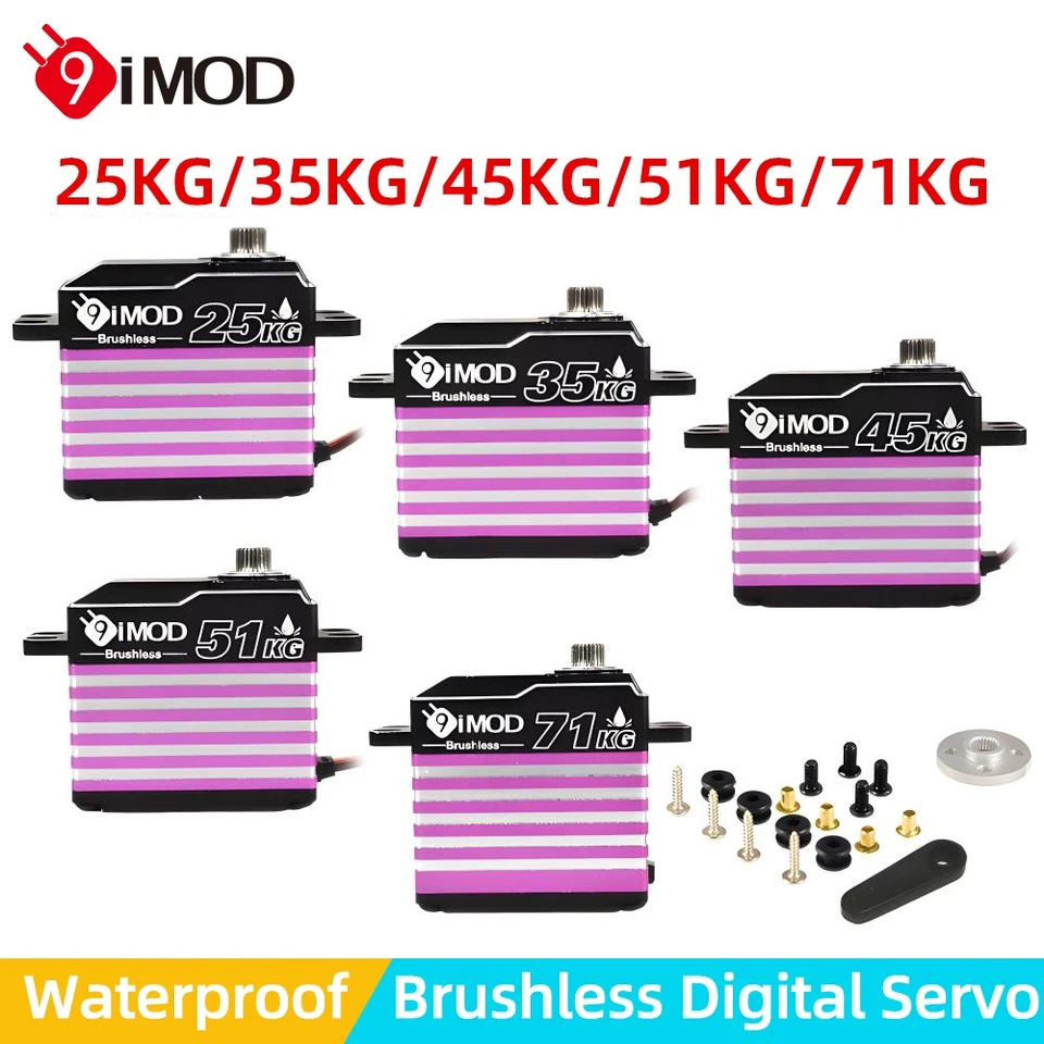 9IMOD Brushless Servo 25-71KG Metal Gear for 1/5 1/8 1/10 RC Car Boat DIY