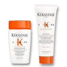 Image of Kerastase Nutritive Bain Satin Riche Shampoo 80ml & Lait Vital Conditioner 75ml