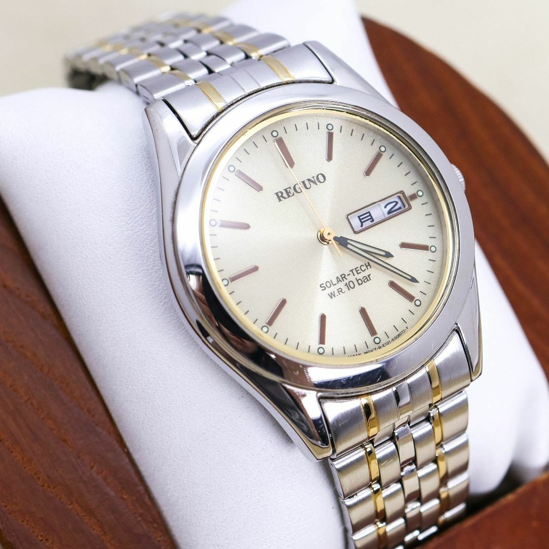 Citizen Reguno Solar Mens Watch 1713 Day Date Excellent Used Condition