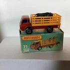 1976 Lesney Matchbox Superfast Maroon No.71 W/ Box & Cattle. Made In England