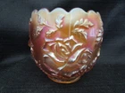 Vintage Carnival Glass Wreath Of Roses - Rose Bowl