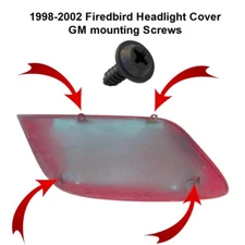 Firebird Trans Am Formula Headlight cover screw set. OEM GM 1998-02 Firebird