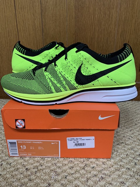 nike flyknit trainer volt green