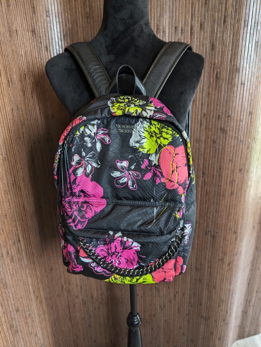 victoria\'s secret bombshell wildflower backpack purse Victoria s Secret Bombshell Wild Flower City Backpack With  main image 3