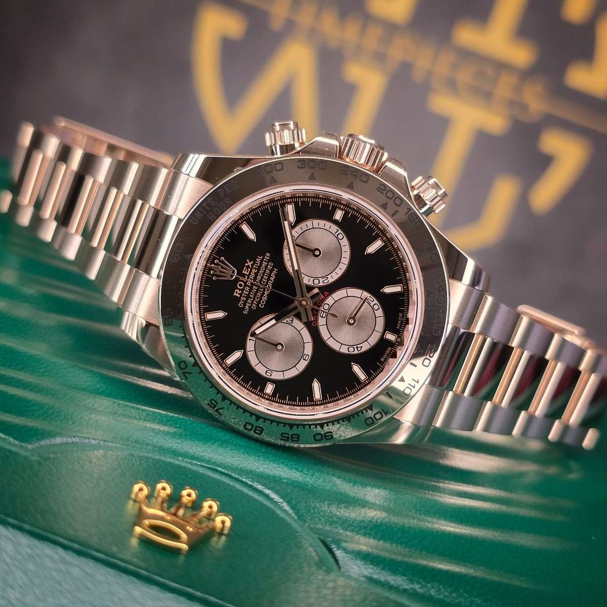 ROLEX COSMOGRAPH DAYTONA 40MM EVEROSE 126505 BLACK DIAL 18K ROSE