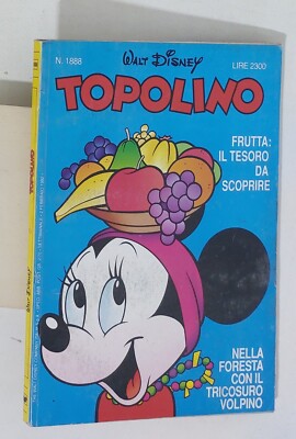 66826 TOPOLINO libretto n. 1888 - Disney 1992 | eBay