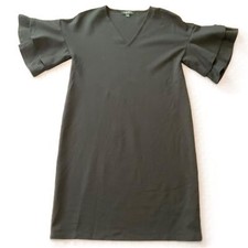 Lauren Ralph Lauren Black V Neck Short Sleeve Little Black Dress Womens Size Sm