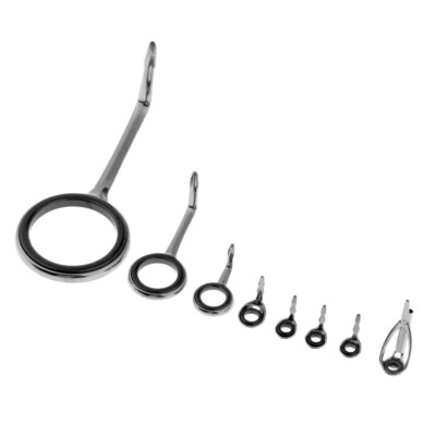 8pcs SIC Ring Edelstahl Rahmen Rod Guides für Tintenfisch, Goby, Mitesser