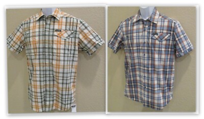 Wrangler ATG All Terrain Gear Button Front Shirts S/Sleeve 1 Zip 1 Grip pocket