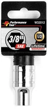 Performance Tool W32012 1/2 Drive 6-Point Socket, 3/8