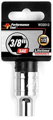 Performance Tool W32012 1/2 Drive 6-Point Socket, 3/8