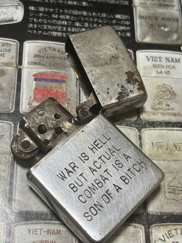 Vintage Vietnam Zippo 1970 "VUNG TAU" 6768 Dog Motif Oil Lighter eBay