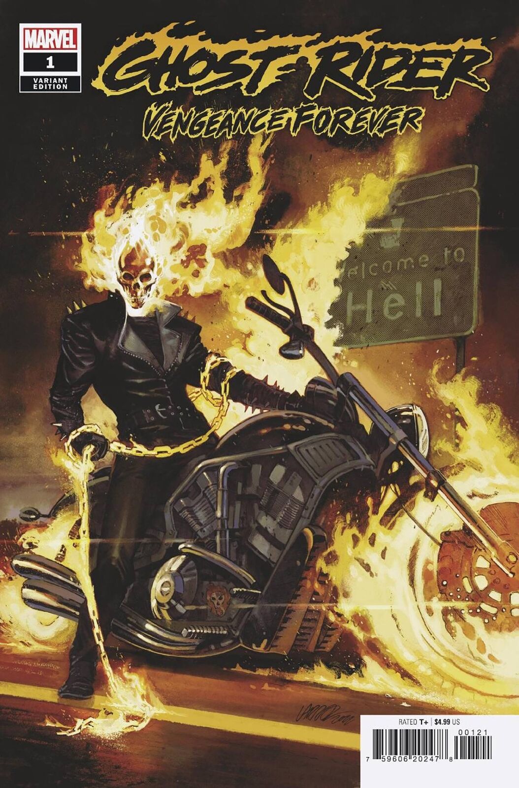 Johnny Blaze Takes His Final Ride in New 'Ghost Rider: Final Vengeance' #1  Cover