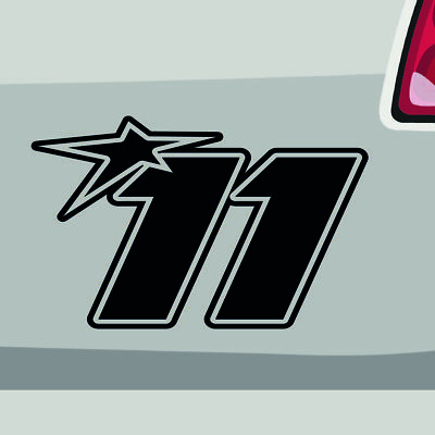 Startnummer 11 Aufkleber Rennen Sticker Track Race Star Auto Bike Decal Vinyl