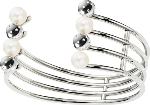 BRACCIALE DONNA MORELLATO ACCIAIO CON PERLE,MODELLO LUNAE MISURA MEDIUM,SADX11 - Foto 1 di 4