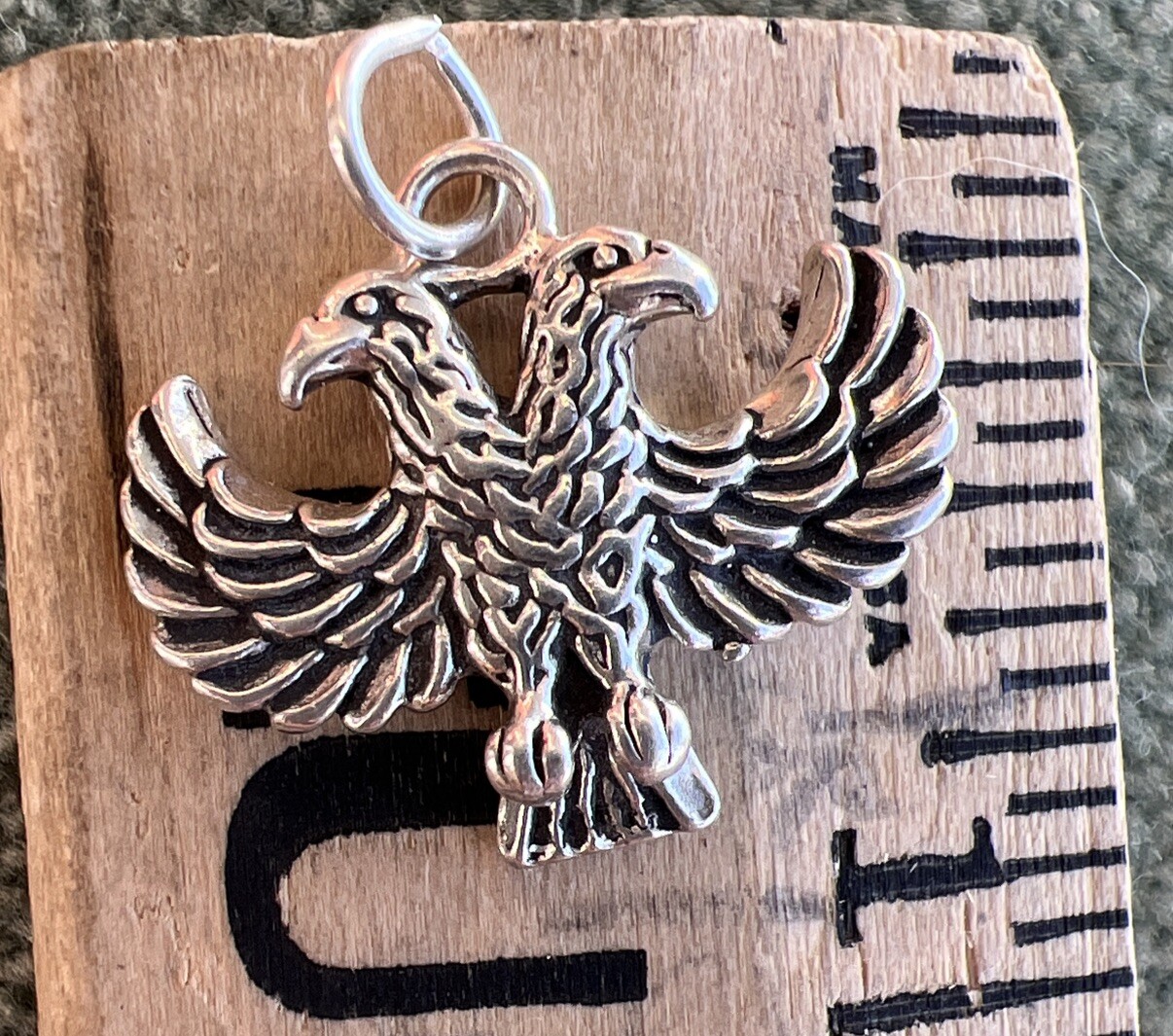 Double-Headed Eagle 3D 925 Solid Sterling Silver … - image 4