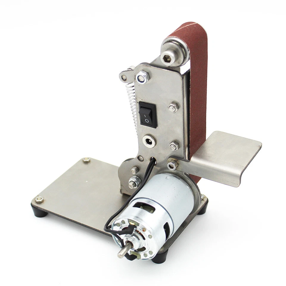 CNCEST Elektrisch Mini Bandschleifer Winkelschliefer Tischschliefer DIY Schleifmaschine