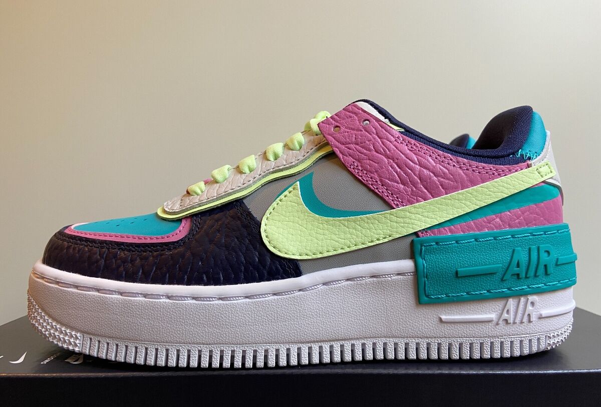 Nike AF1 Air Force 1 Shadow SE Smoke Grey Aqua Volt CK3172 Nike AF1 Air Force 1 Shadow SE Smoke Grey Aqua Volt CK3172