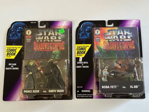 Star Wars SOTE Prince Xizor Darth Vader Boba Fett IG-88 Set Comic Kenner 1996