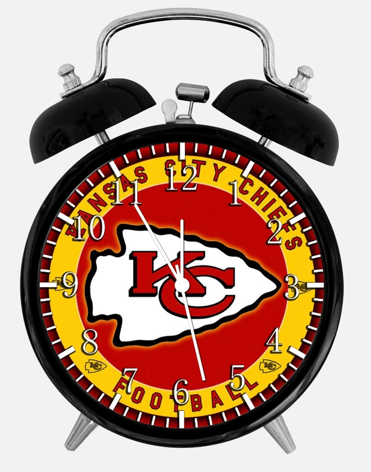 DEKAD Kansas City Chiefs Alarm Desk Clock 3.75" Home or Office Decor E414 Nice Gift