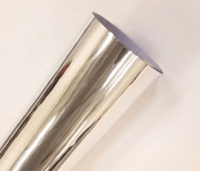 Chrome Silver 24" Intermediate Cutting Craft Sign Vinyl Adhesive Film Roll