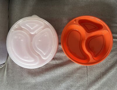 Orange Portion Control Meal Prep Containers - 9; Containers 10 Lids