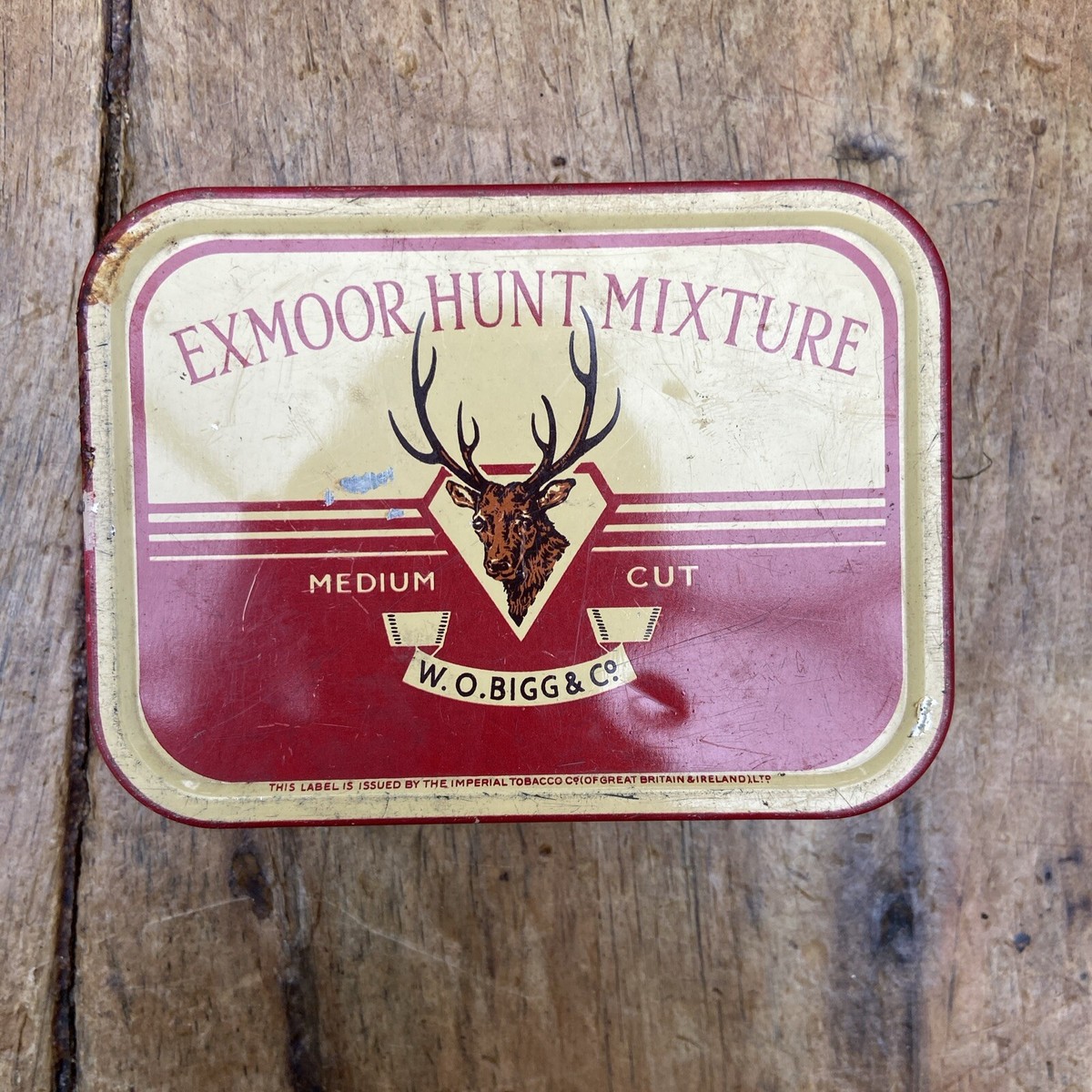 Vintage Exmoor Hunt Mixture medium cut Tobacco Tin