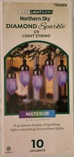 Gemmy Christmas Lightshow 10ct C9 Diamond Sparkle Multicolor LED Light Faceted