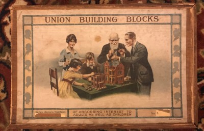 ANTIQUE UNION BUILDING BLOCKS PLAY SET # 5 Supplement Box MADE IN GERMANY