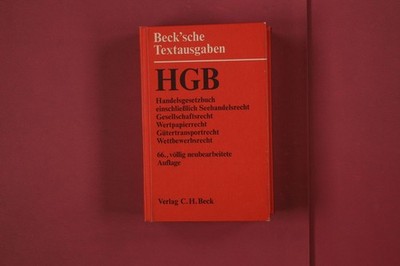 323185 HANDELSGESETZBUCH Verlag C. H. Beck einschließlich Seehandelsrecht
