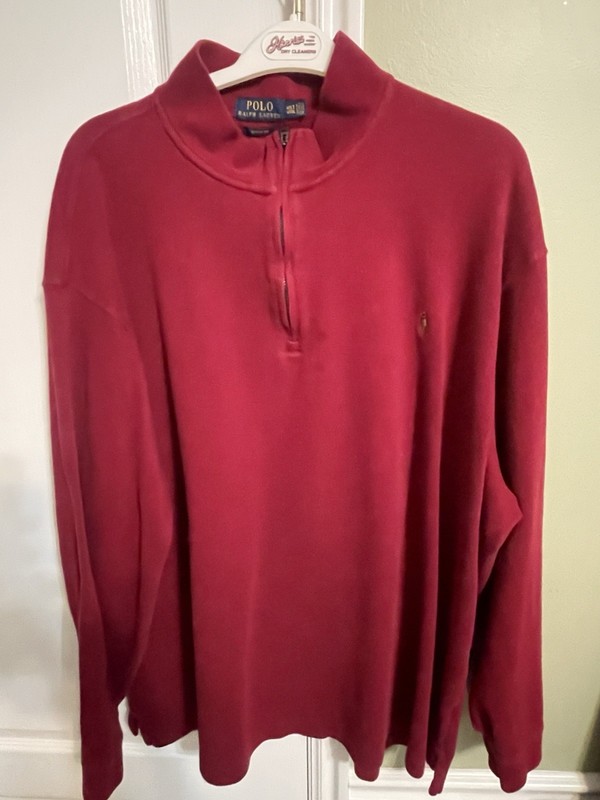 Ralph Lauren Men's Long Sleeve Polo Dress Shirt Size 4XLT Quarter Zipper
