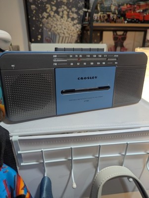 Crosley Model CT101 Cassette AM/FM radio Bluetooth *Blue*