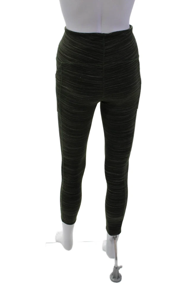 Leggings femininas listradas cintura alta FP Movement verde tamanho extra pequeno - Imagem 3 de 4
