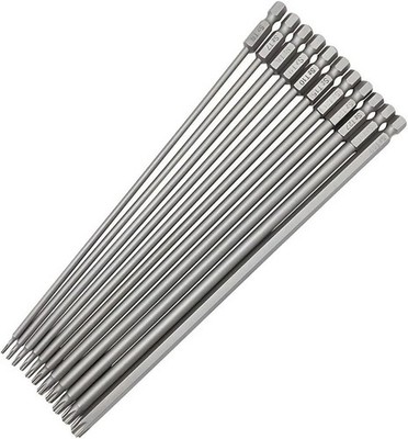 11pcs 200mm Extra Long Torx Screwdriver Bit Set, Magnetic Torx Head Screwdriver.