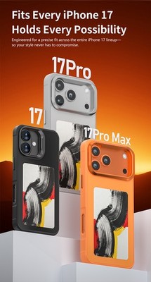 For iPhone 17 Pro Max 17 Pro Kickstand Custom Wallpapers E-Ink Screen Phone Case