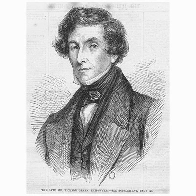 Richard Green Victorian Ship Owner - Antique Print 1863