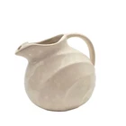 Vintage McCoy Ice Pitcher Ball Shape Cream USA 6.5" Tall MCM