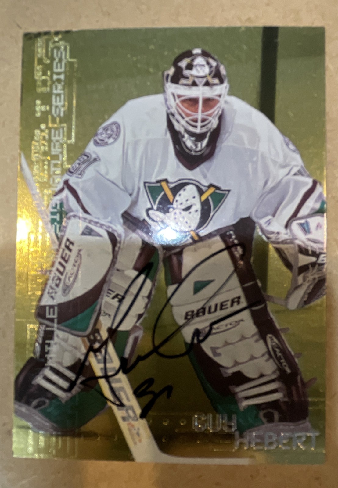 1999-00 In the Game Be A Player Millennium Signature Series - Guy Hebert #5 Gold