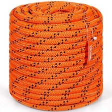 3/4" x 220FT Double Braided Polyester Rope 24 Strand Arborist Rigging Orange