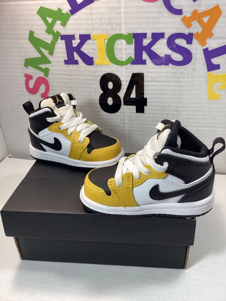 Nike Air Jordan 1 Mid Yellow Ochre Toddler Size 4C - Image 4 of 4