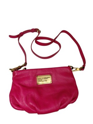 Marc By Marc Jacobs Classic Q Percy Pink Pebbled Leather Crossbody bag Shoulder 