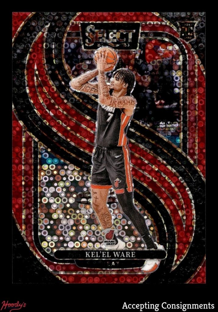 2024-25 Select Red Disco Prizms #191 Kel'el Ware RC Rookie 37/49 HEAT