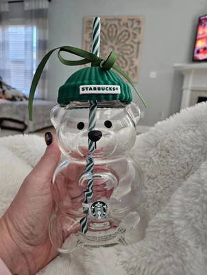 2025 Glass Starbucks Bearista Bear Cold Cup Holiday Limited Edition