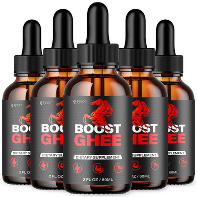 (5 Pack) Boost Ghee Male Support Drops Advanced BoostGhee Vitamin 150 Servings