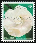 Canada sc#3170 Gardenia : Cape Jasmine Gardenia, Green Back from Booklet * Used