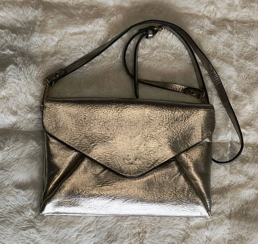 Borsa a tracolla 'Petite Jewel' con strass Donna, Argento | Milano