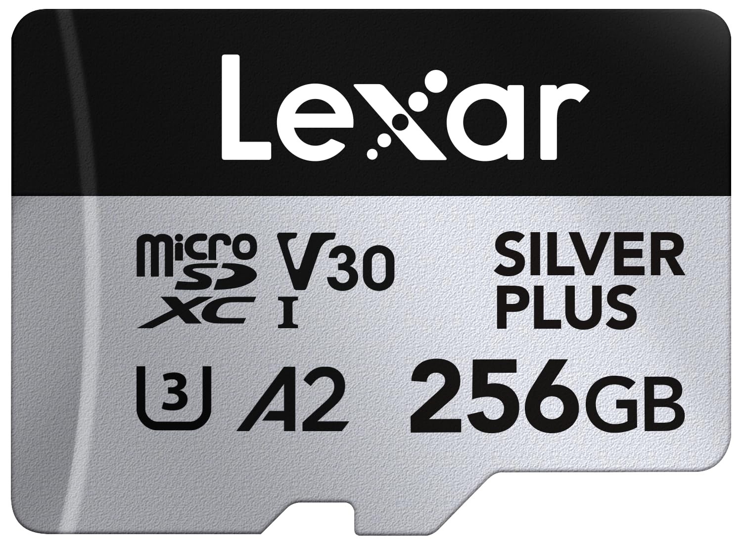 Lexar Silver Plus Micro SD-kaart, 256 ГБ, Microsdxc TF-kaart, скорость передачи данных 205 МБ/с,