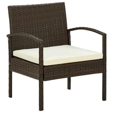  Garden Chair Brown, Cream White